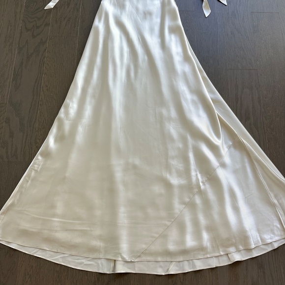 Reformation Pernille Ivory Silk Dress White Wedding Tie Sleeve SMALL - with tag - Picture 5 of 14